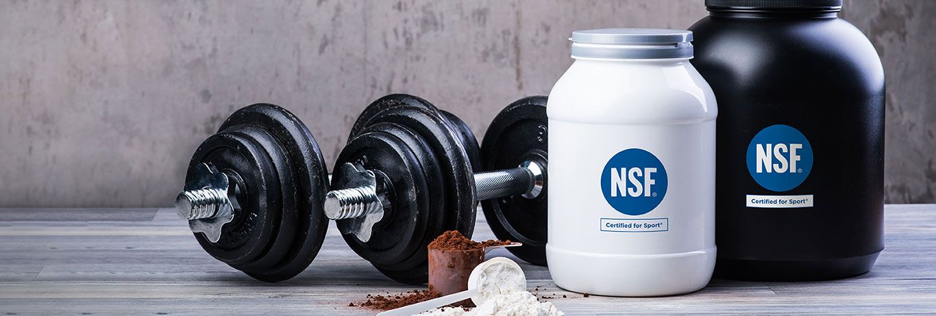 NSF Certified for Sport® mark on a dietary supplement container