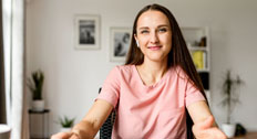 Woman sitting at desk